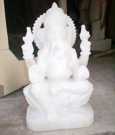 ganesh marble statue