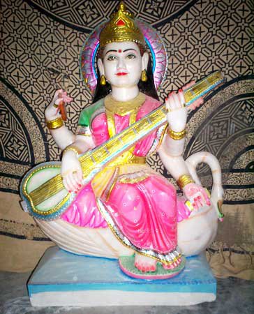 Goddess Saraswati Marble Statues