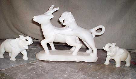 Vinod Murti Marble Statues - 094, Size : Customized