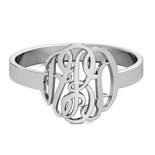 Classic Personalized Monogram Name Ring