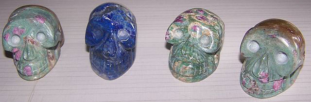 Crystal quartz  Skull Carvings