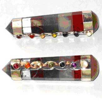 Sterling Silver Wand with 7 Chakra Gemstones