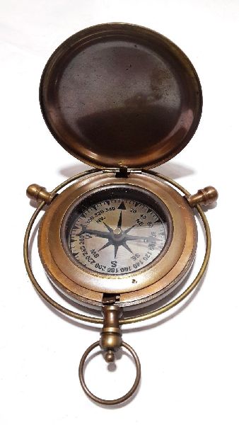 Calvinhadicraft Brass Solid Pocket Compass, Size : 2 inch