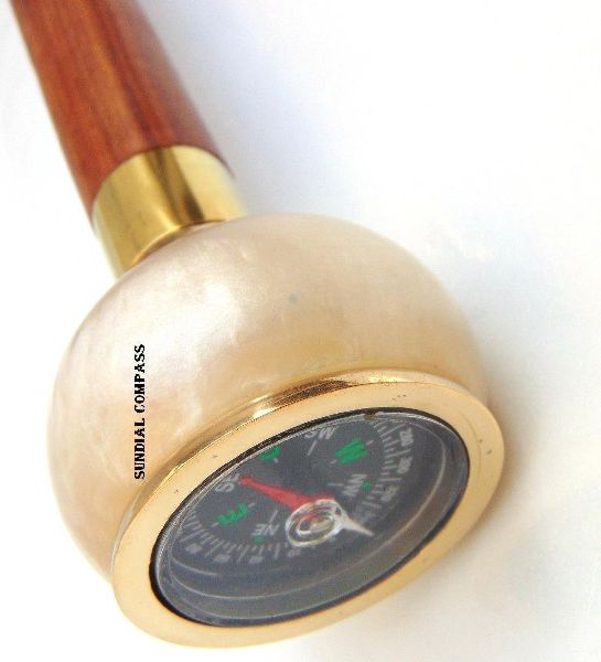 Different color compass handle walking canes