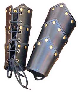 High Quality Raw Material Leather Vambraces