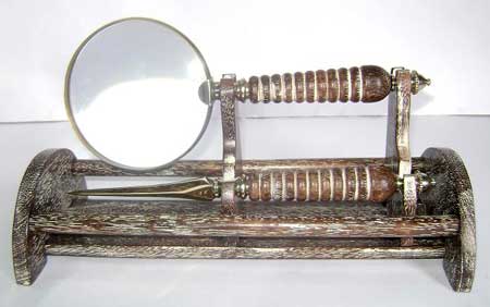 Magnifying Glass, Paper Cutter with Landscope Stand