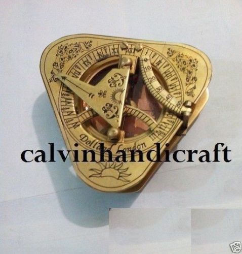 Marine Brass Dollond London Sundial Compass