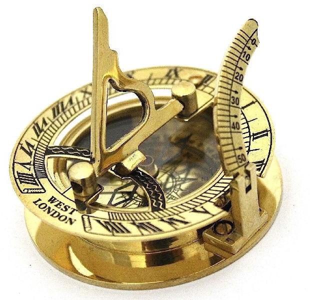 nautical brass sundial marine compass