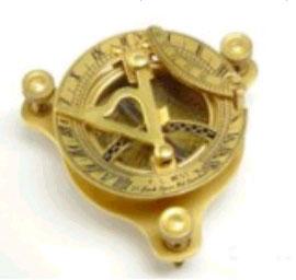Calvin Handicrafts Brass Sundial Compass, Size : 3 Inch