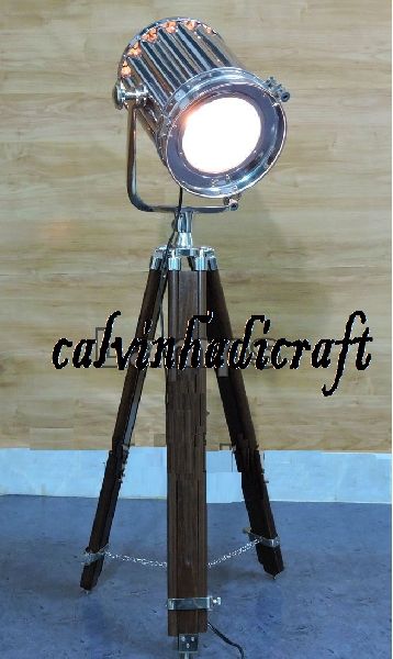 Vintage Floor Lamp, Nautical Spot Studio Tripod Search light Lamp