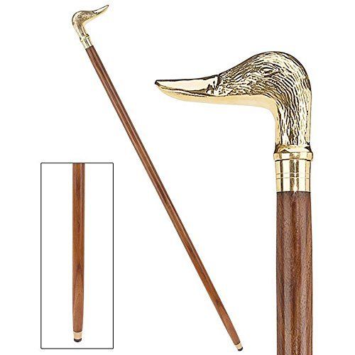Walking Stick With Decorative Handle Fancy Wooden Craft Stick Brass Handle