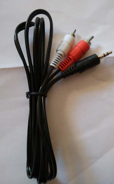 3.5 mm Stereo To 2RCA Copper Cable