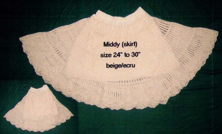 Crochet Skirt  (beige/ecru Colour)