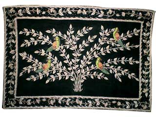 Parrot Embroidered Wall Hanging