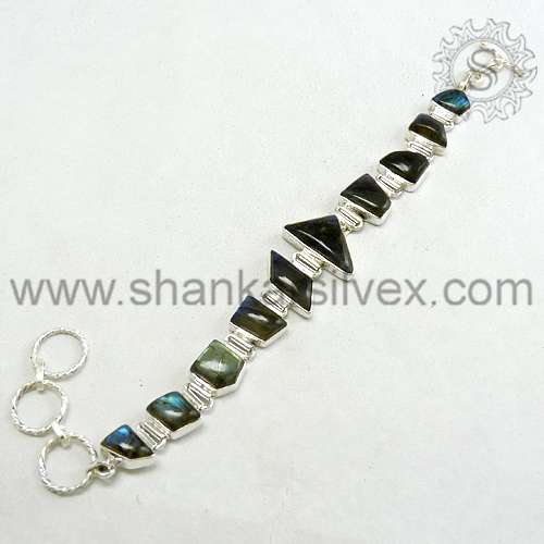 Shankar Silvex Gemstone Bracelet- BRCB1049-3, Gender : Women, Unisex