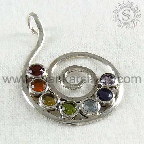 Shankar Silvex Silver Pendants- CKPN2007-1, Size : Large to Small