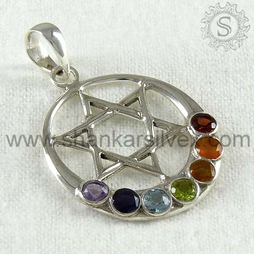 Shankar Silvex Silver Pendants- CKPN2008-1, Size : Large to Small