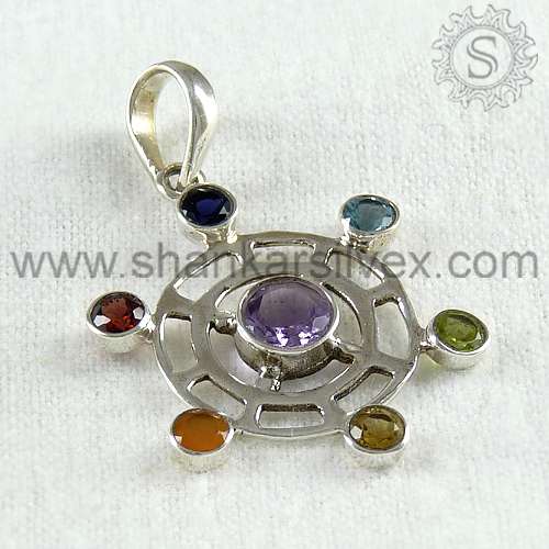 Shankar Silvex Silver Pendants- CKPN2013-1, Size : Large to Small