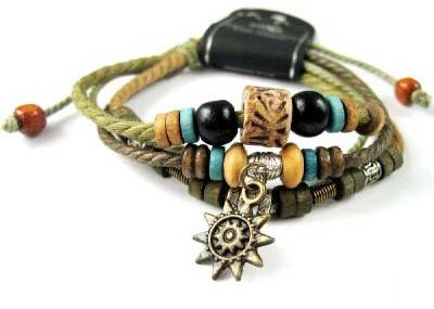 Beaded Leather Bracelet