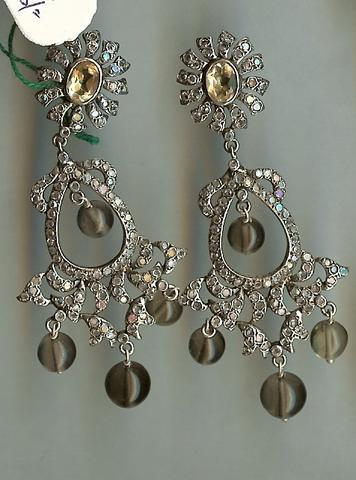 Green Stone Beads Earrings