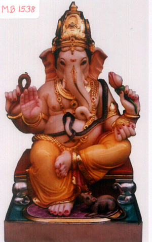 Marble Ganesh Painted