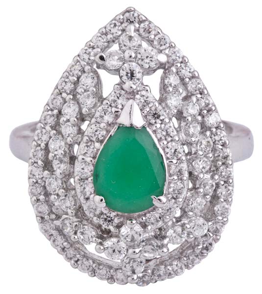 Chopra 92.5 SILVER STERLING RINGS, Main Stone : american diamond