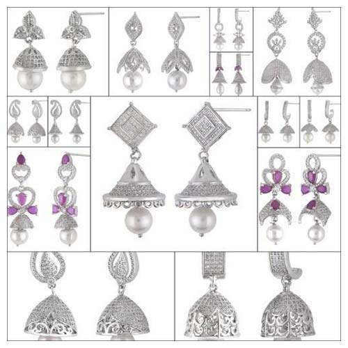 925 sterling silver jumki with pearl