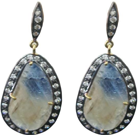 925 Sterling Silver Gems Earring