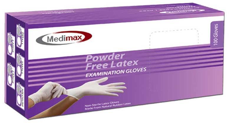 Medimax Latex Powder Free Examination Gloves 6.0 gr