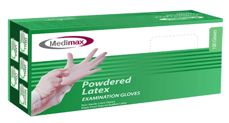 Powdered 5.0gr Medimax Latex Examination Gloves