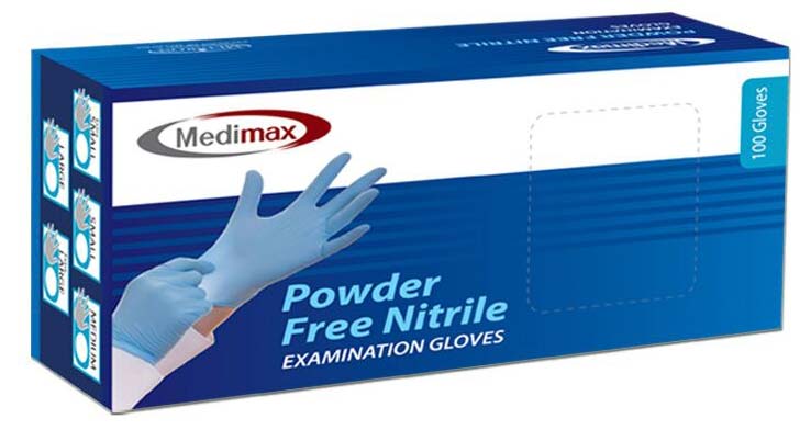 Medimax Nitrile Powder Free Examination Gloves