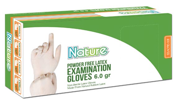 Nature Latex Powder Free Examination Glove 6.0gr