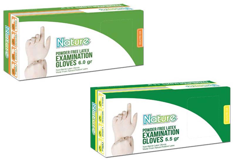 Nature Nitrile Powder Free Examination Gloves