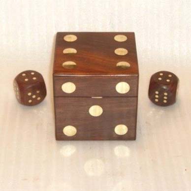 Kambo Handicrafts Wooden Dice Boxes