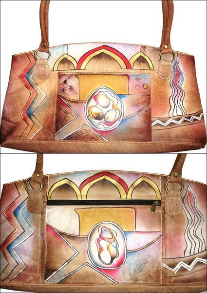 80HP Abstract Hand Painted Wide Totes