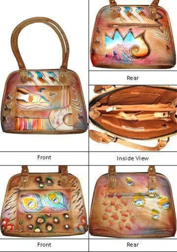 LEATHER HAND PAINTED HANDBAG