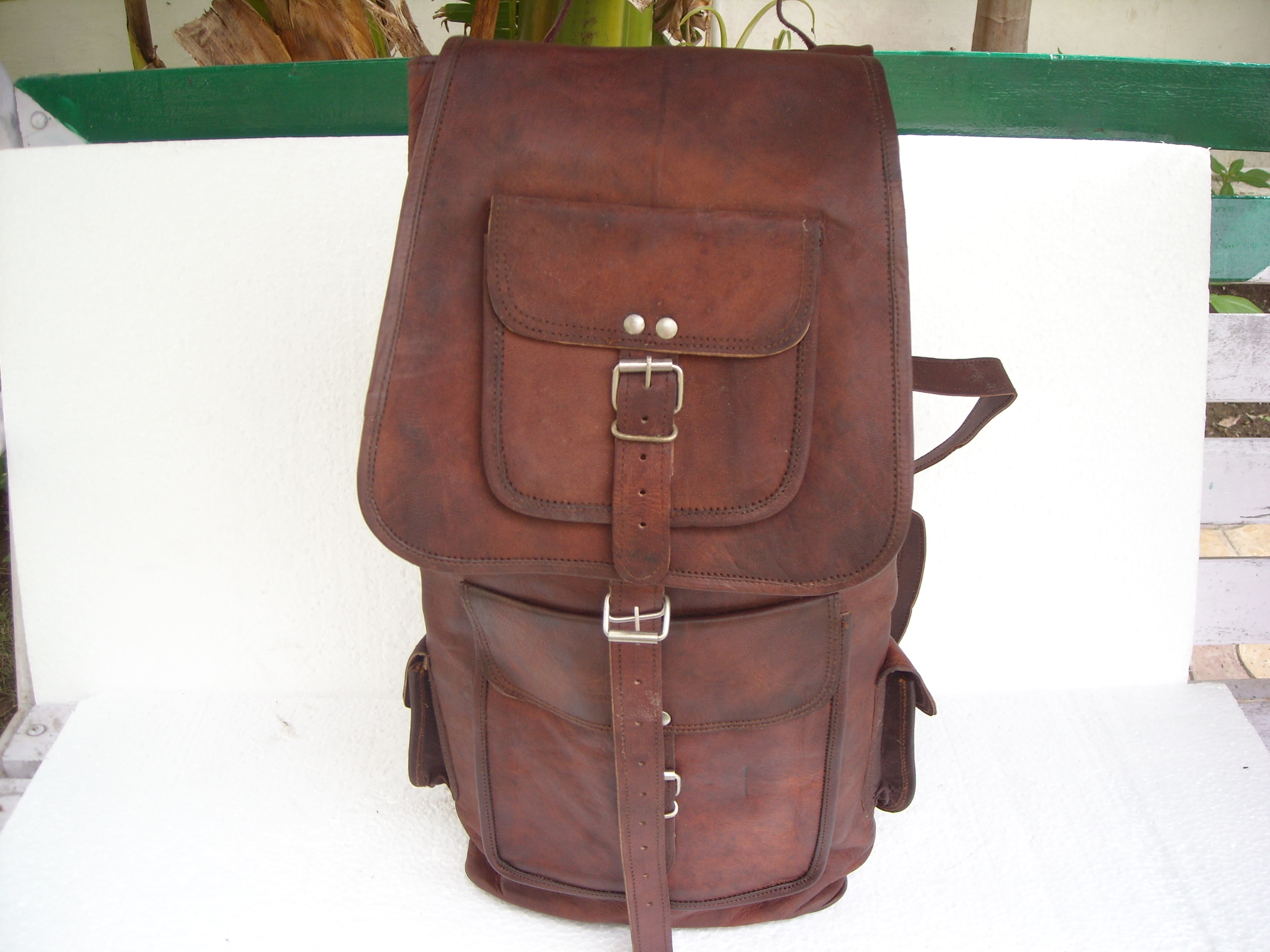 Goat Leather Travel Backpack