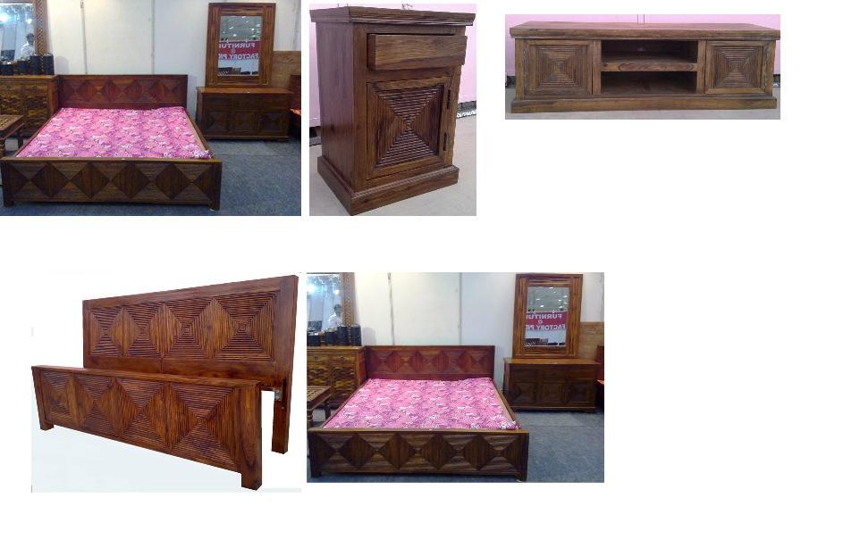 Wooden Gola Bed Set