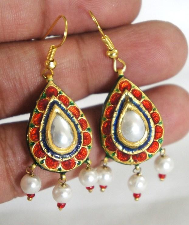 Gold Kundan Earring