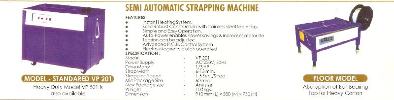 semi automatic box strapping machines