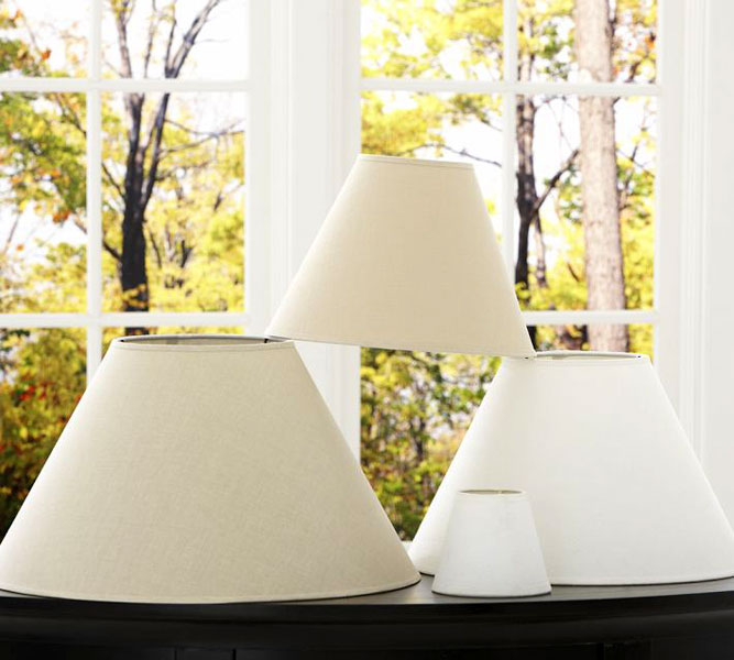 PB Basic Linen Lamp Shades
