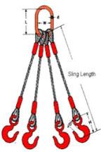Four Legged Wire Rope Slings