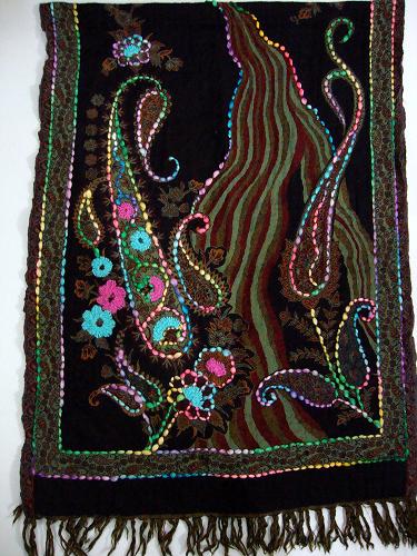 Boiled Wool Shawls with Hand Embroidery On Them