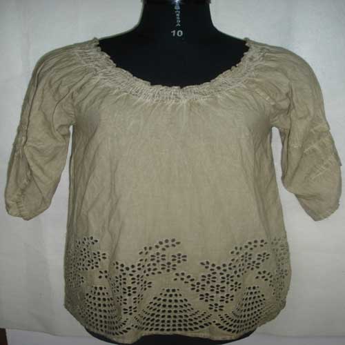 Cotton Chiffon Ladies Half Sleeve Tunic, Size : M, XL