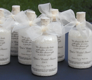 baby shower bath salt favors