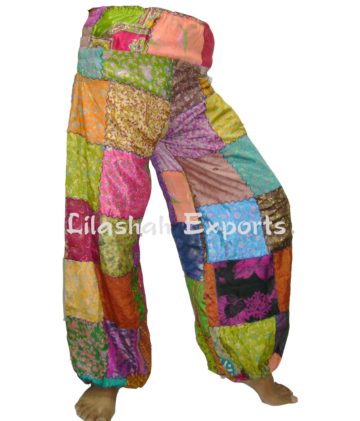 Vintage Silk Saree, Ladies Trouser, Harem Pants  - 2719