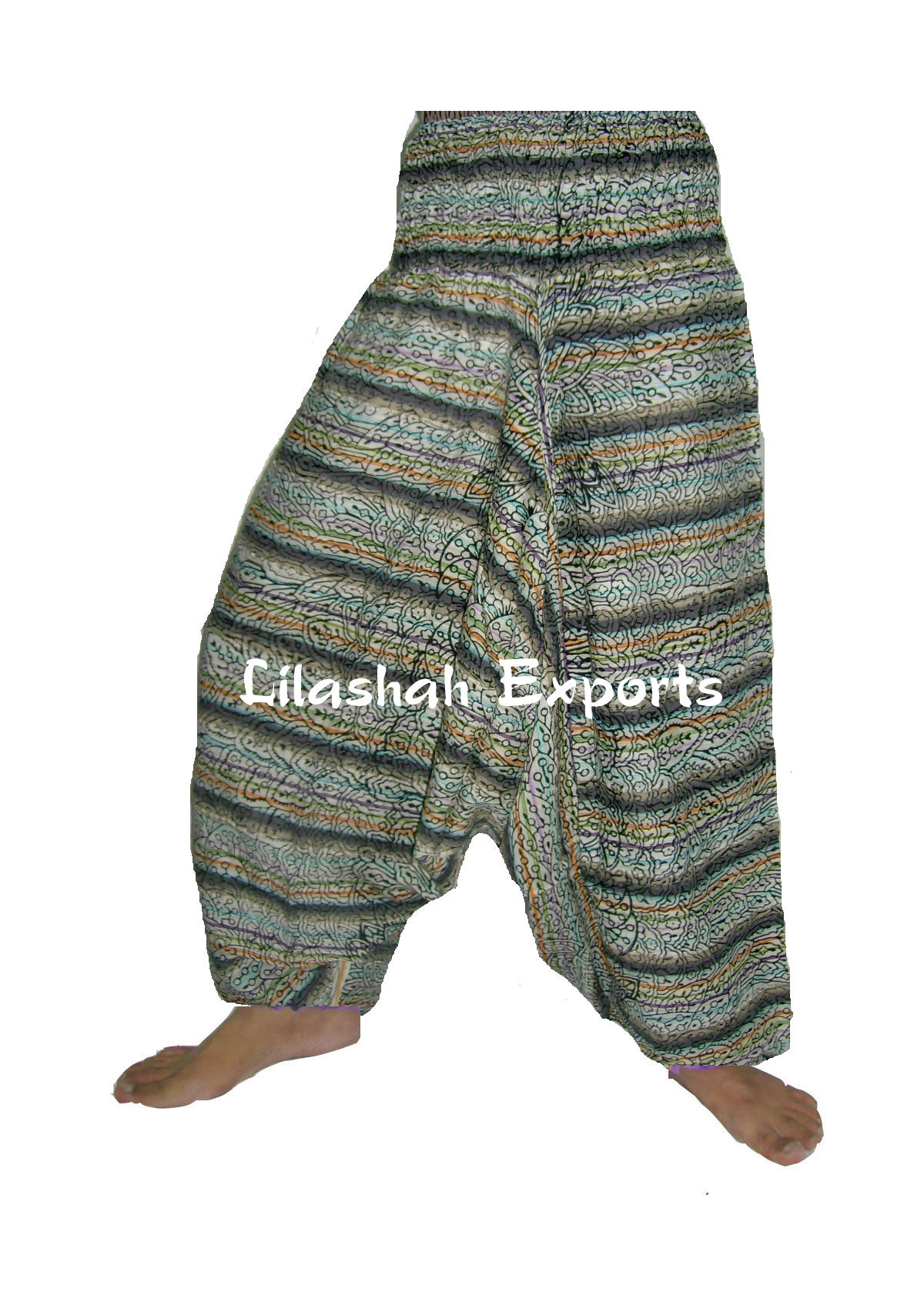 Cotton Block Printed Pants trouser Jaipuri print  Smoke Dresses Hindu Ropa Vetement BP2126