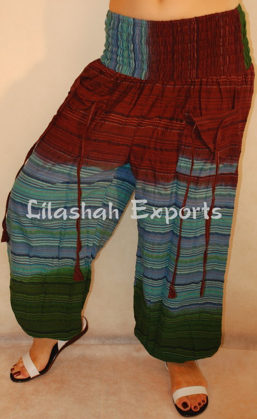 Cotton Trousers, Jaipur Hand Tie Dye Trouser, Tye Die Print Trouser, Sarouel Vetement -  Ss2577