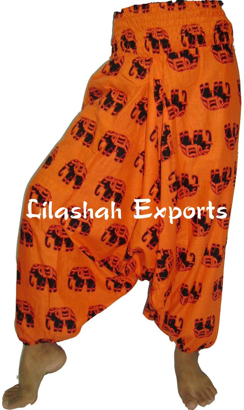 Cotton Printed Summer Trouser, Jaipur Printed Trousers, Smoke Dresses,Hindu Ropa Vetement  - (ele2100)