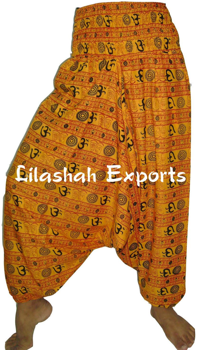 Cotton Printed Trouser , Jaipur Alibaba Trouser , Aladin Harem Afgani Pants ,Women Clothes Ethnic Garments Sarouel Pantalon  - (om2100)